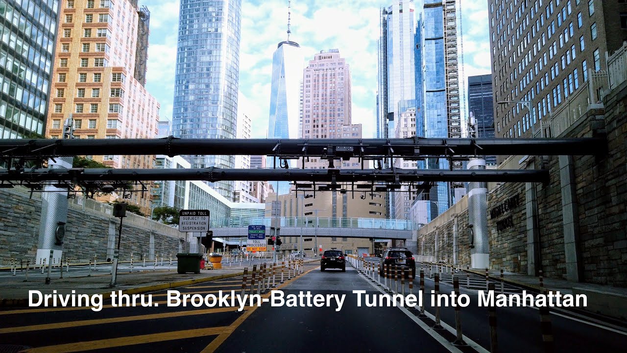 NYC - Driving through Brooklyn-Battery Tunnel into Manhattan (Sept. 2020) [4K]