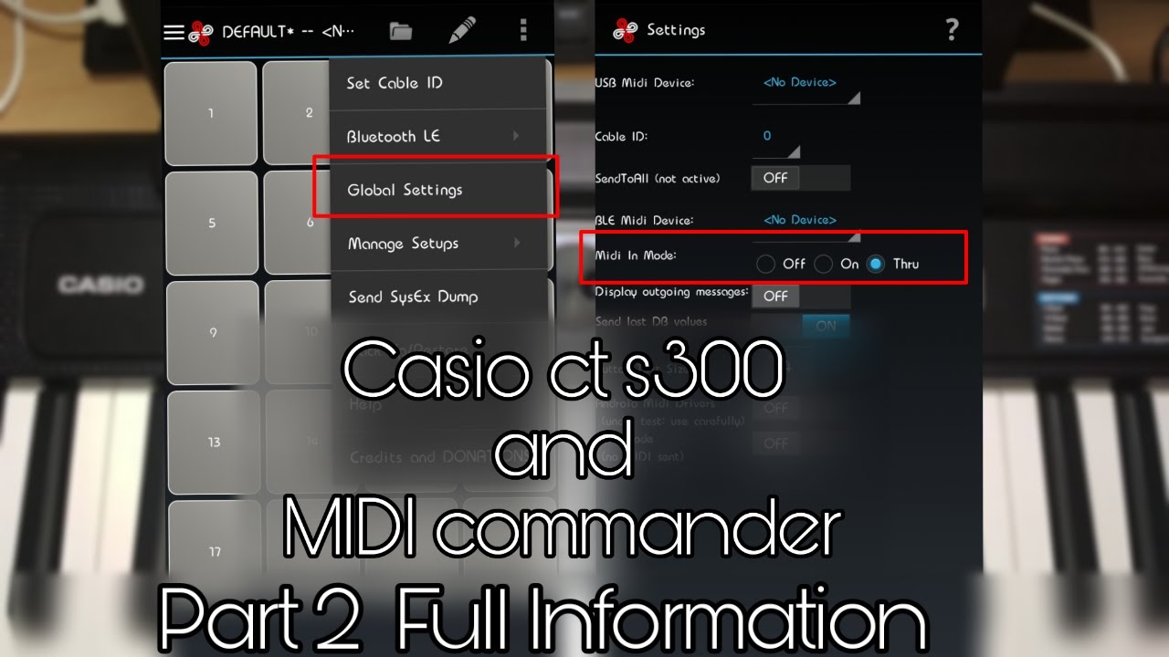 Casio ct s300 connect with MIDI Commander mobile app {ALL CASIO SERIES SAME PROCESS)