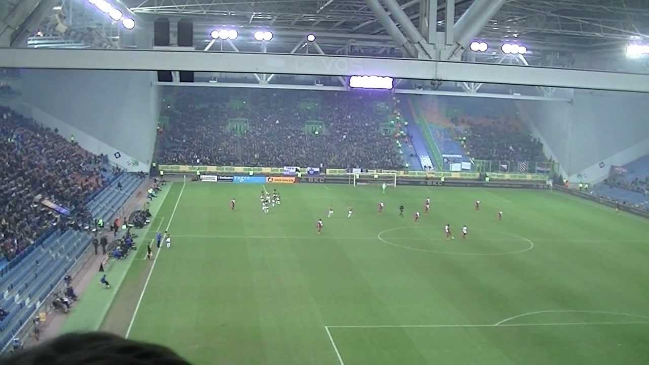 Vitesse - FC Utrecht 2-0 01-03-2013: Ontlading goal Mike Havenaar