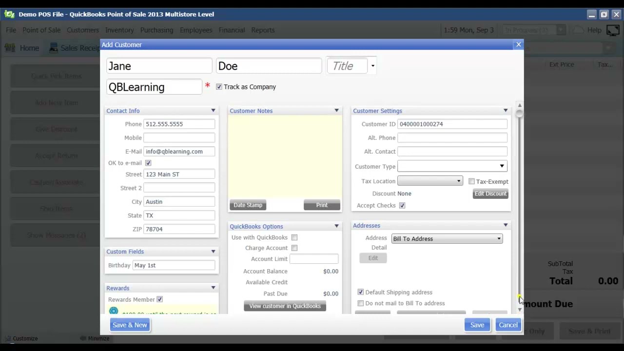 Добавить нового клиента — QuickBooks Point of Sale (POS) больше недоступен — QuickBooks POS