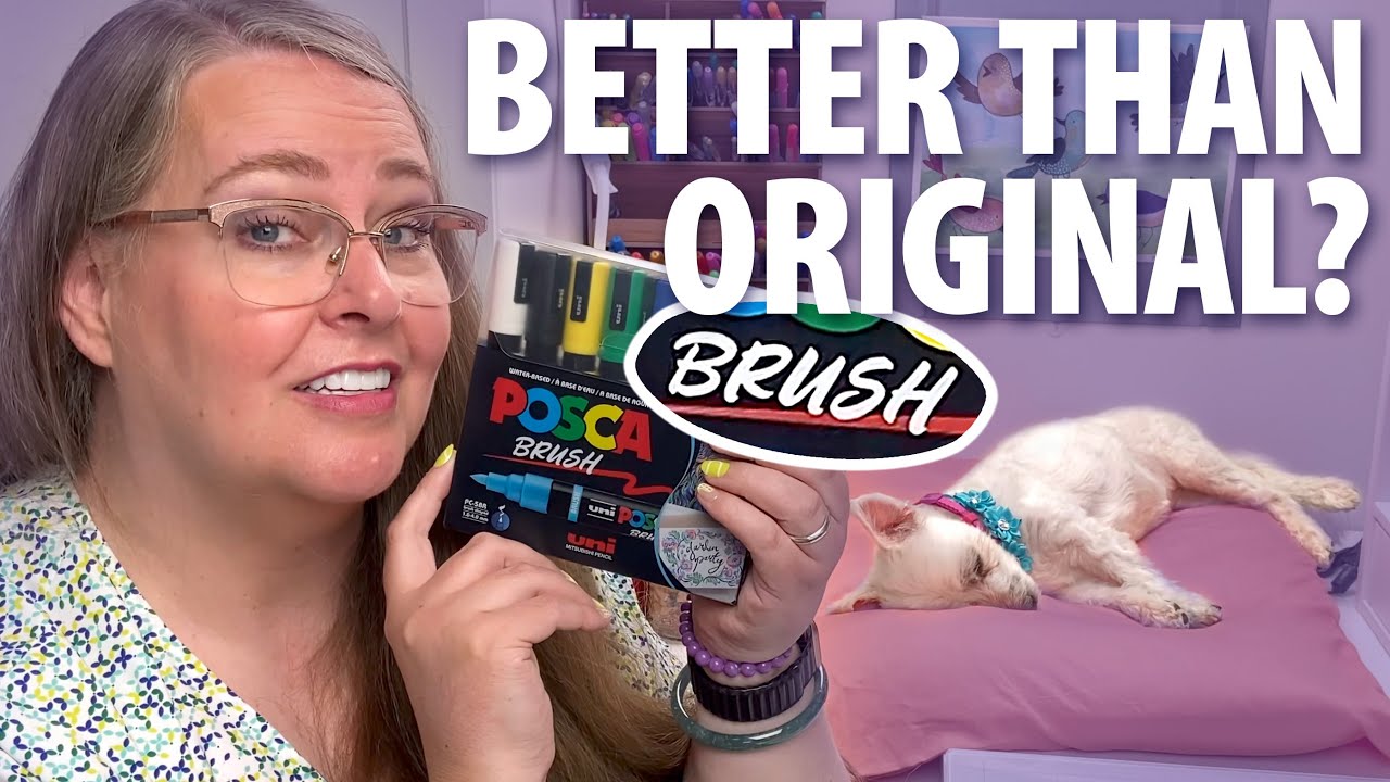 New POSCA BRUSH Pens [Water-Based Paint Markers Review]