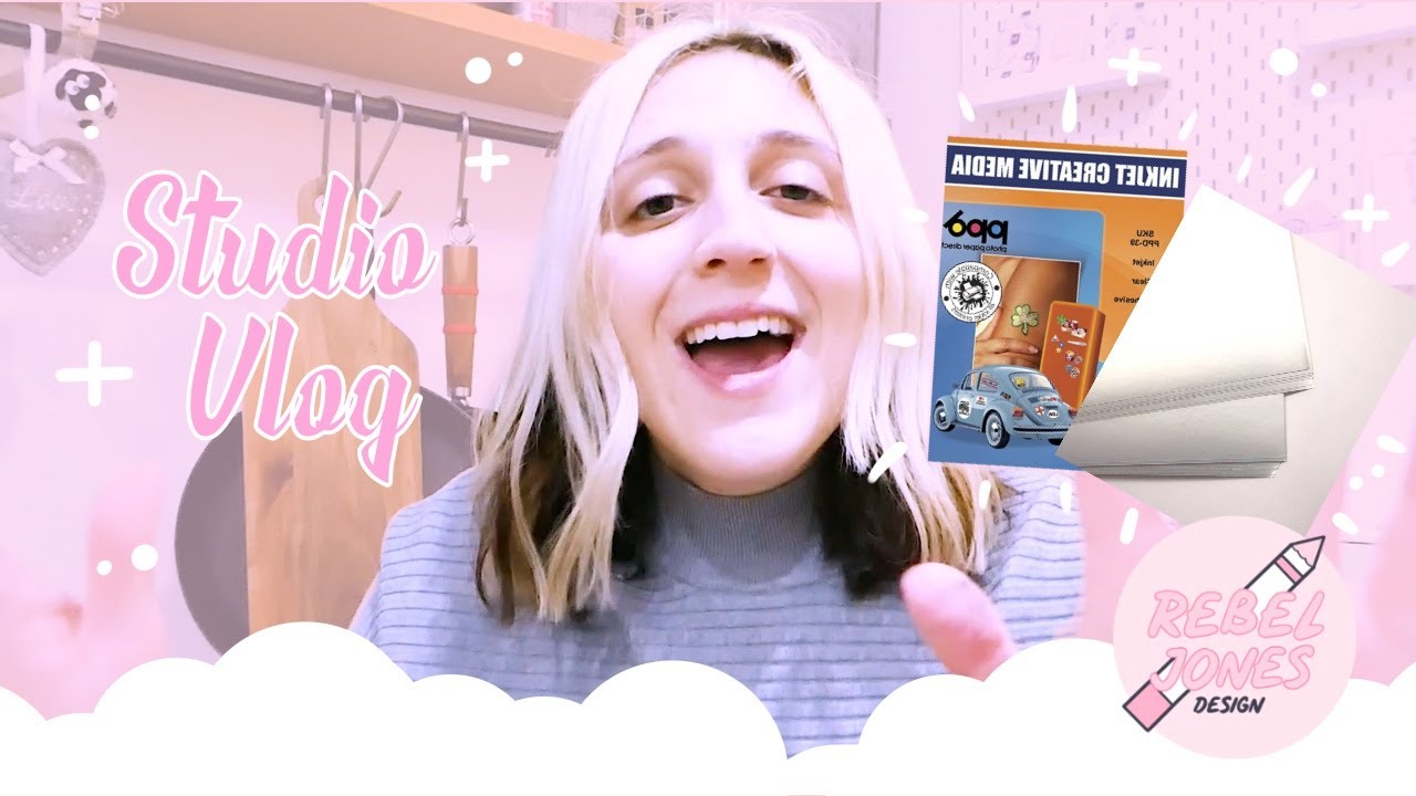 ♡ STUDIO VLOG ♡ making a scrapbook, trying out some old and new materials & small business issues