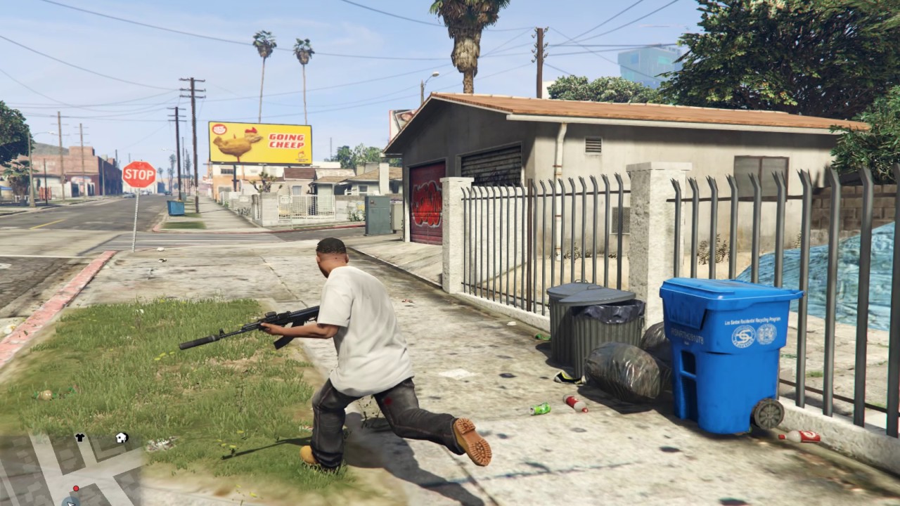 GTA V PC - Killing Ballas at Grove Street