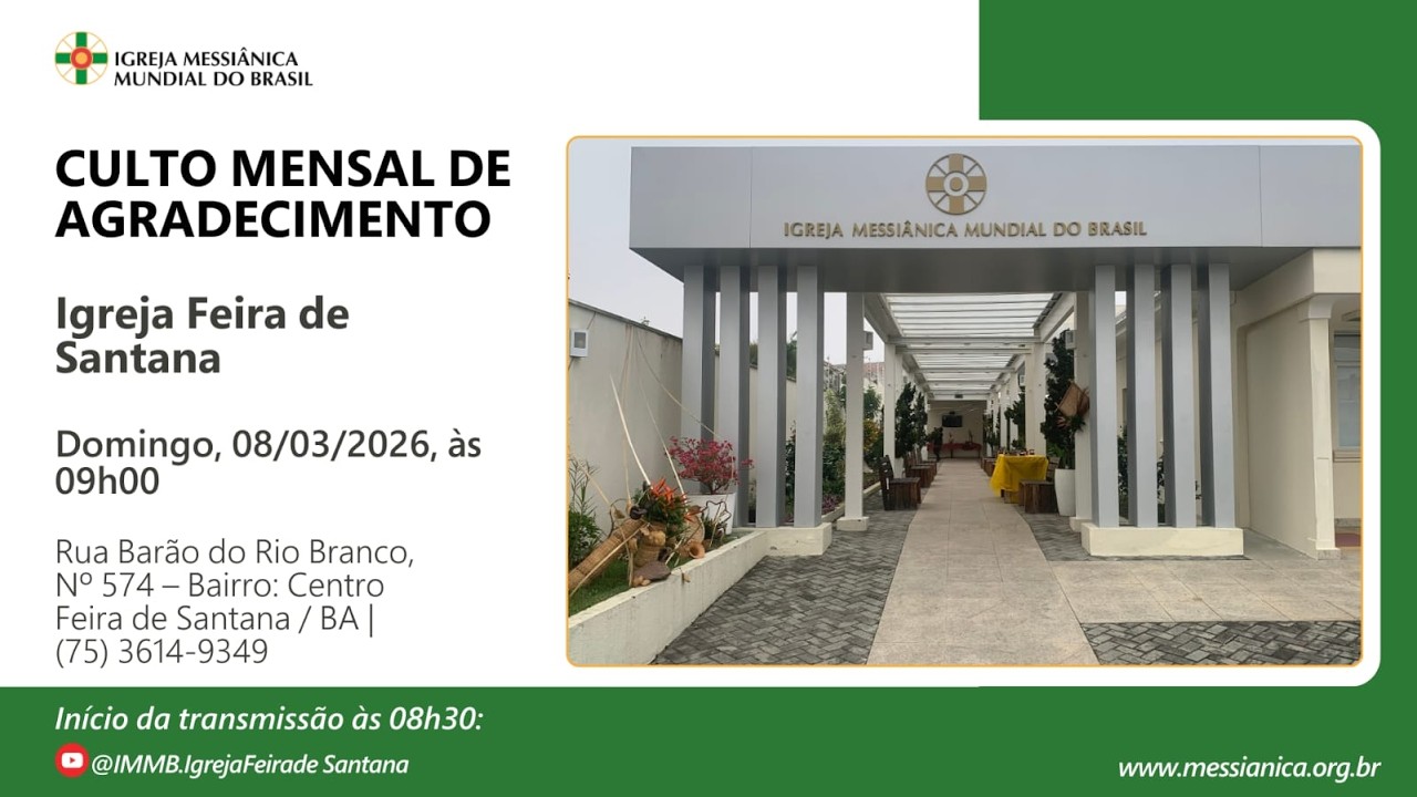 Culto de Mensal de Agradecimento | Igreja Feira de Santana - 08/03/2026
