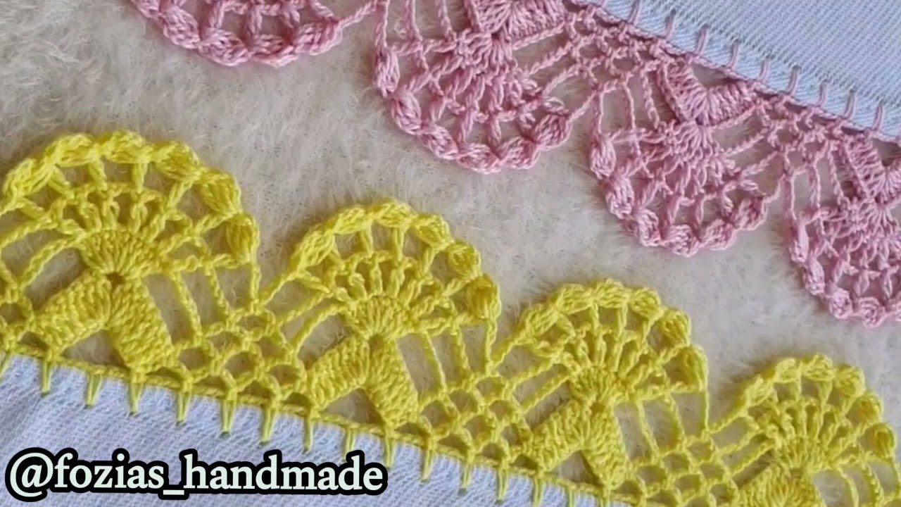 نمونه های بافت سر چادر scarf border lace design