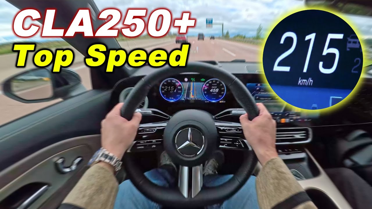 【Top Speed 極速實測 ASMR POV 】The all-new Mercedes-Benz CLA 250+ /  Germany Autobahn 德國無限速高速公路