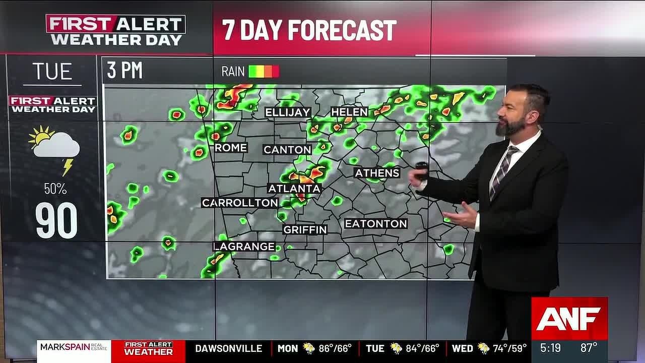 Прогноз First Alert: грозы во вторник, а затем приход осенней прохлады