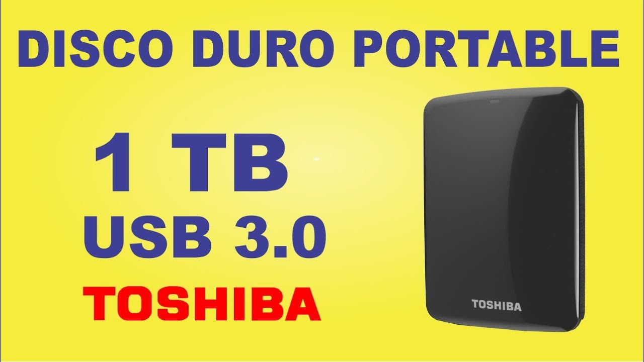Disco duro externo Toshiba 1tb USB 3 portable