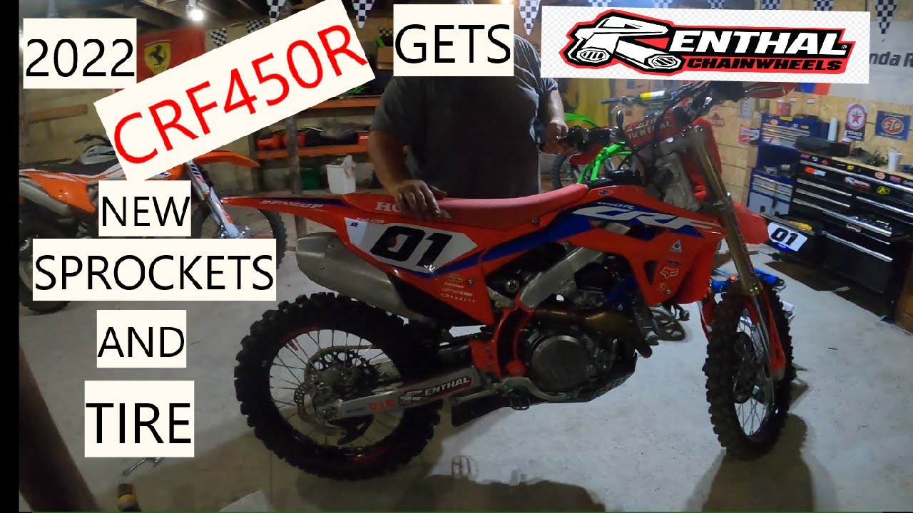 2022 CRF450R GETS NEW TIRE AND RENTHAL SPROCKETS