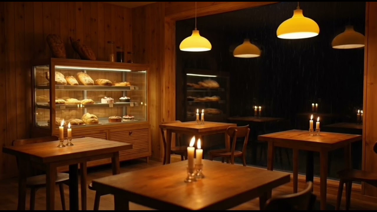 4K Cozy Coffee Shop with Smooth Piano Jazz Music Mix for Relaxing, Studying and Working