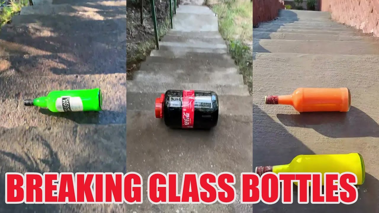 Breaking Glass Bottles and Balloon Drops 🔥 Crushing Crunchy & Soft Things #asmr #satisfying