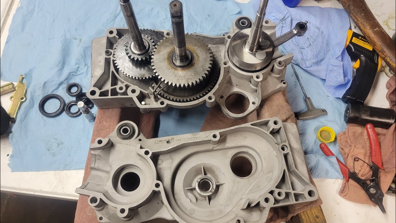 derbi variant start flat reed moped transmission and crank rebuilding