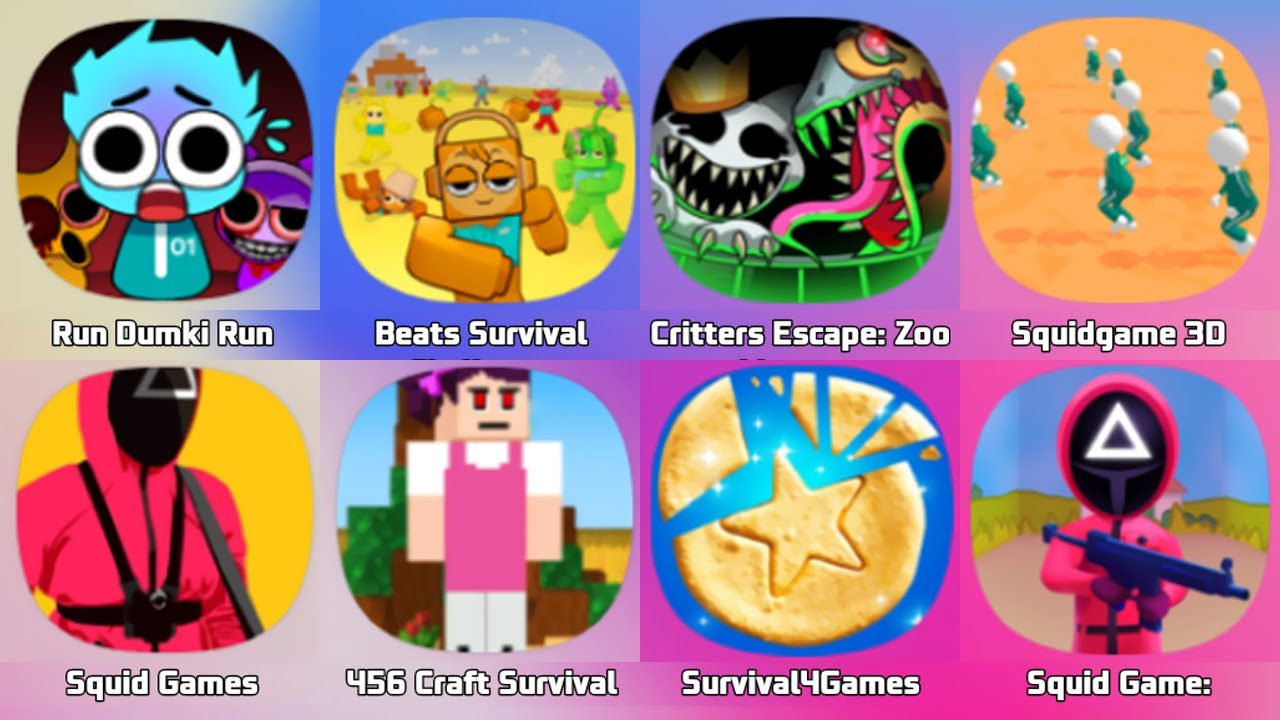 Run Dumki Run, Beats Survival Challenge, Craft Squid Challenge, 456 Squid Survival, Squid Game 3D
