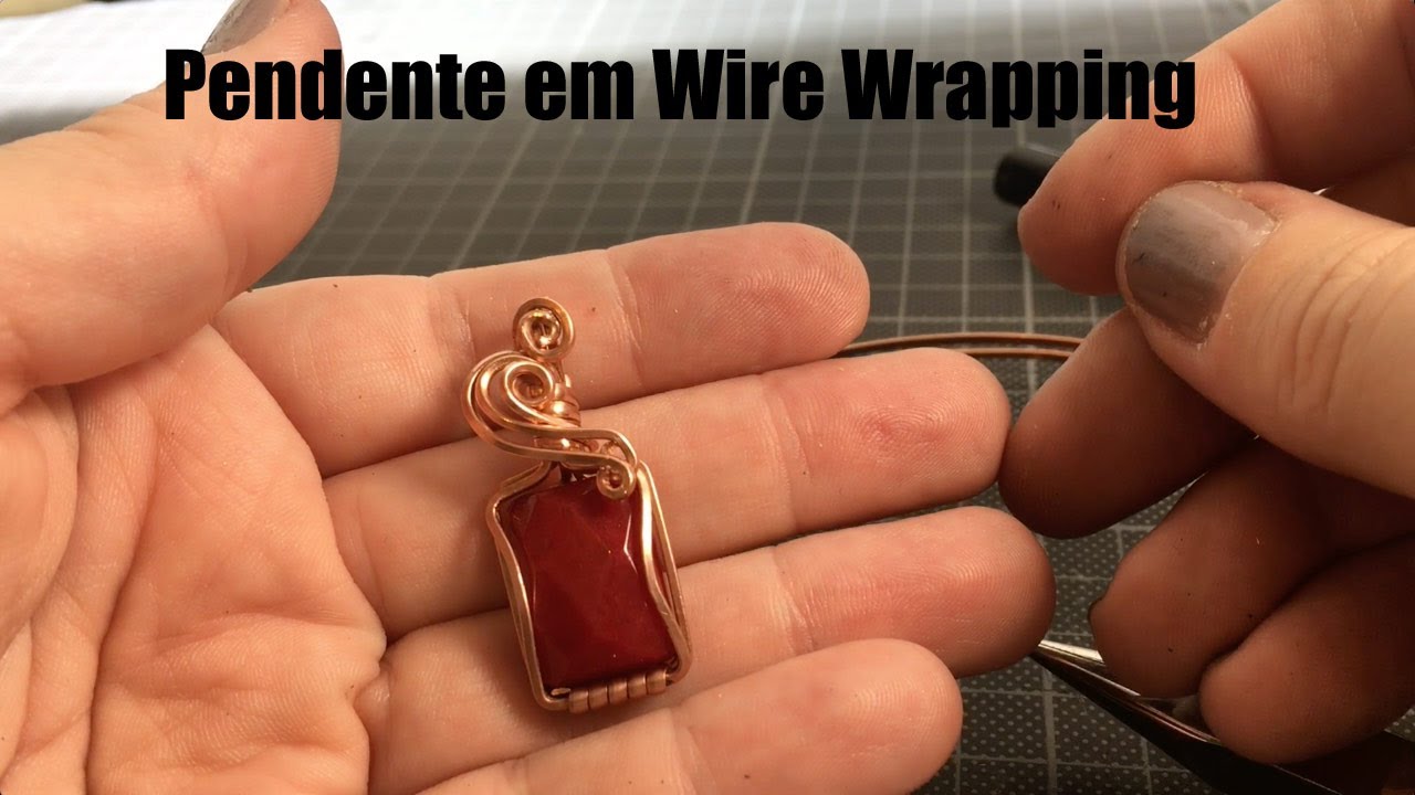 Pendente em wire wrapping (Português)