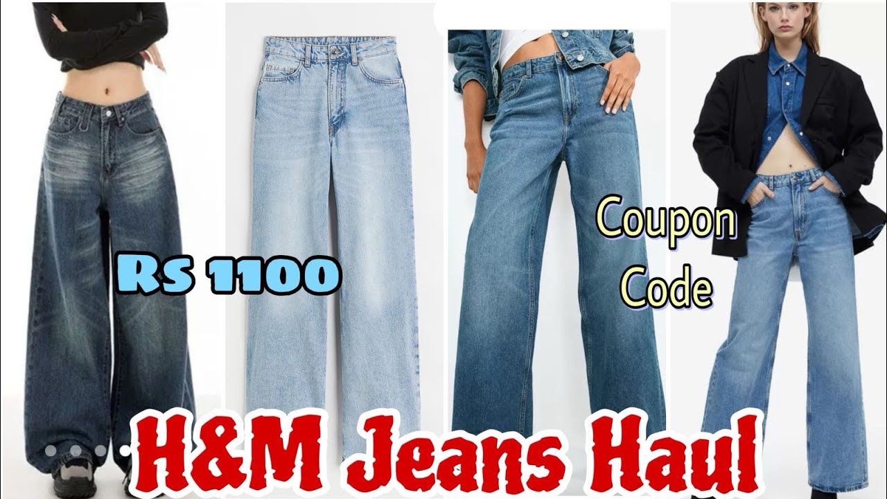 H&M jeans haul | H&M high waist Jeans | Haul starting Rs 1100 | H&M wide leg jeans | Anjali