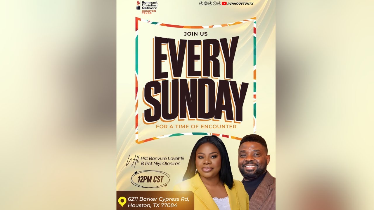 RCN HOUSTON II SUNDAY EXPRESSION WITH  PST LOVE MII & PST NIYI II JANUARY 11TH 2026