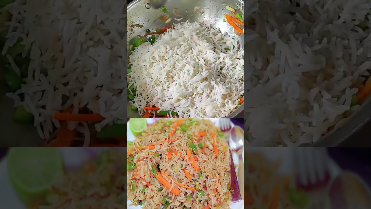சாஸ் சேர்க்காத வெஜிடபிள்  பிரைடு ரைஸ் |  Vegetable fried rice Without Sauce | Fried rice recipe