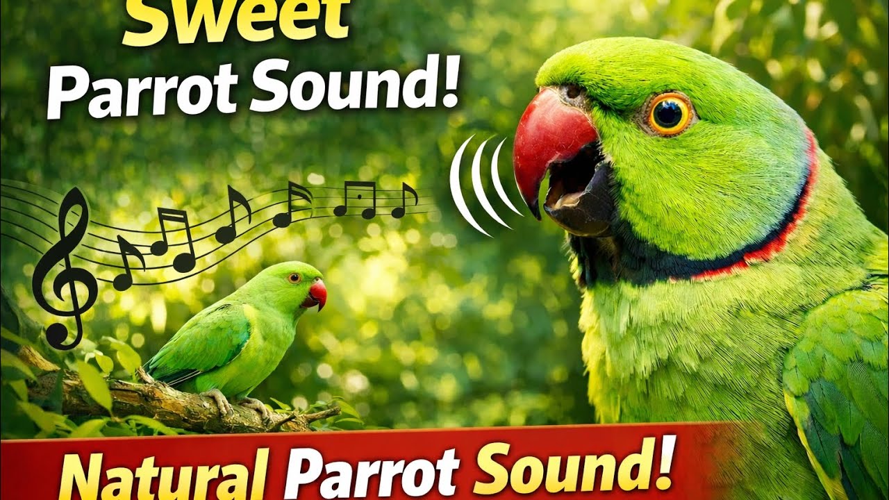 Natural Parrot Sounds | Relaxing Bird Sounds for Stress Relief, Sleep & Focus (4K Nature Audio)