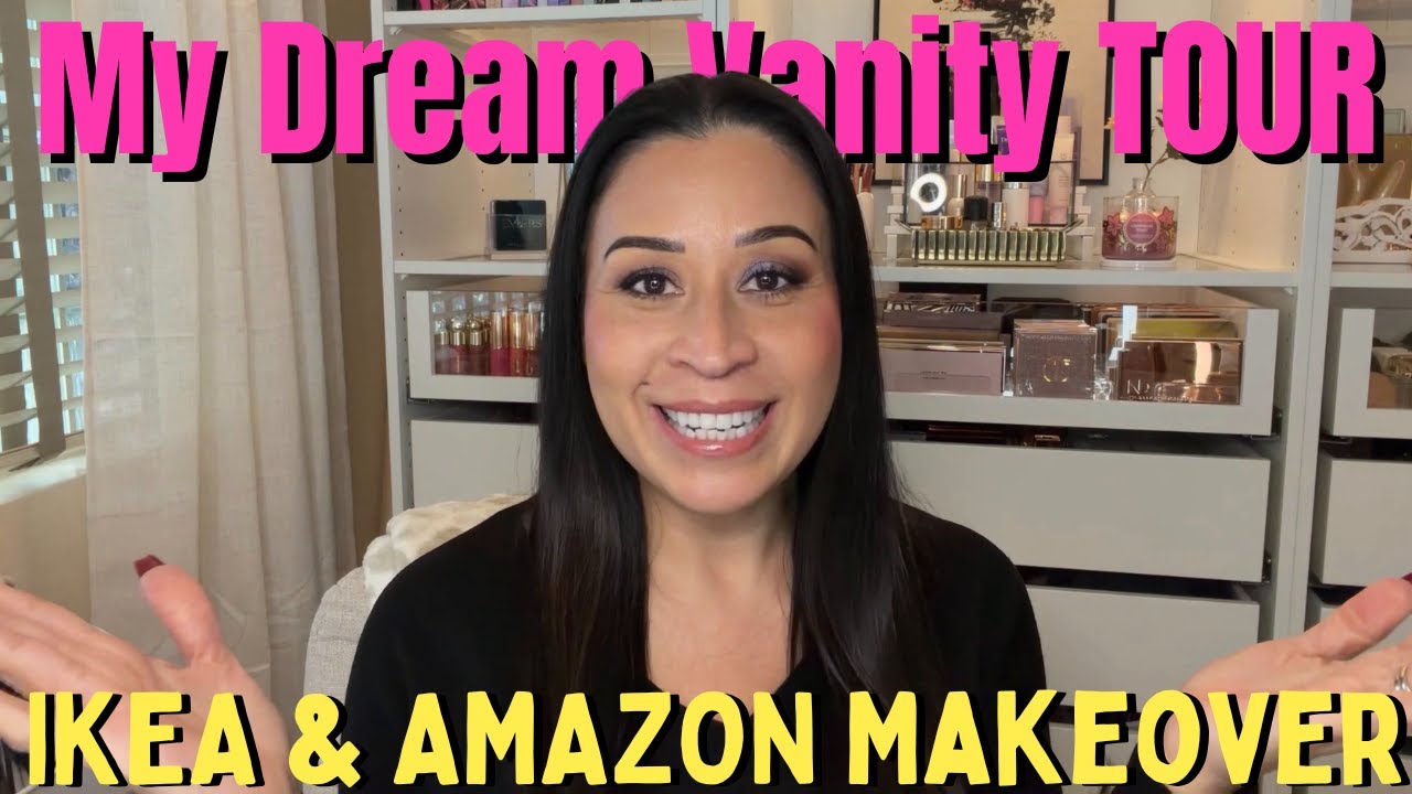 ULTIMATE GLAM ROOM TRANSFORMATION | IKEA Vanity Desk Organization