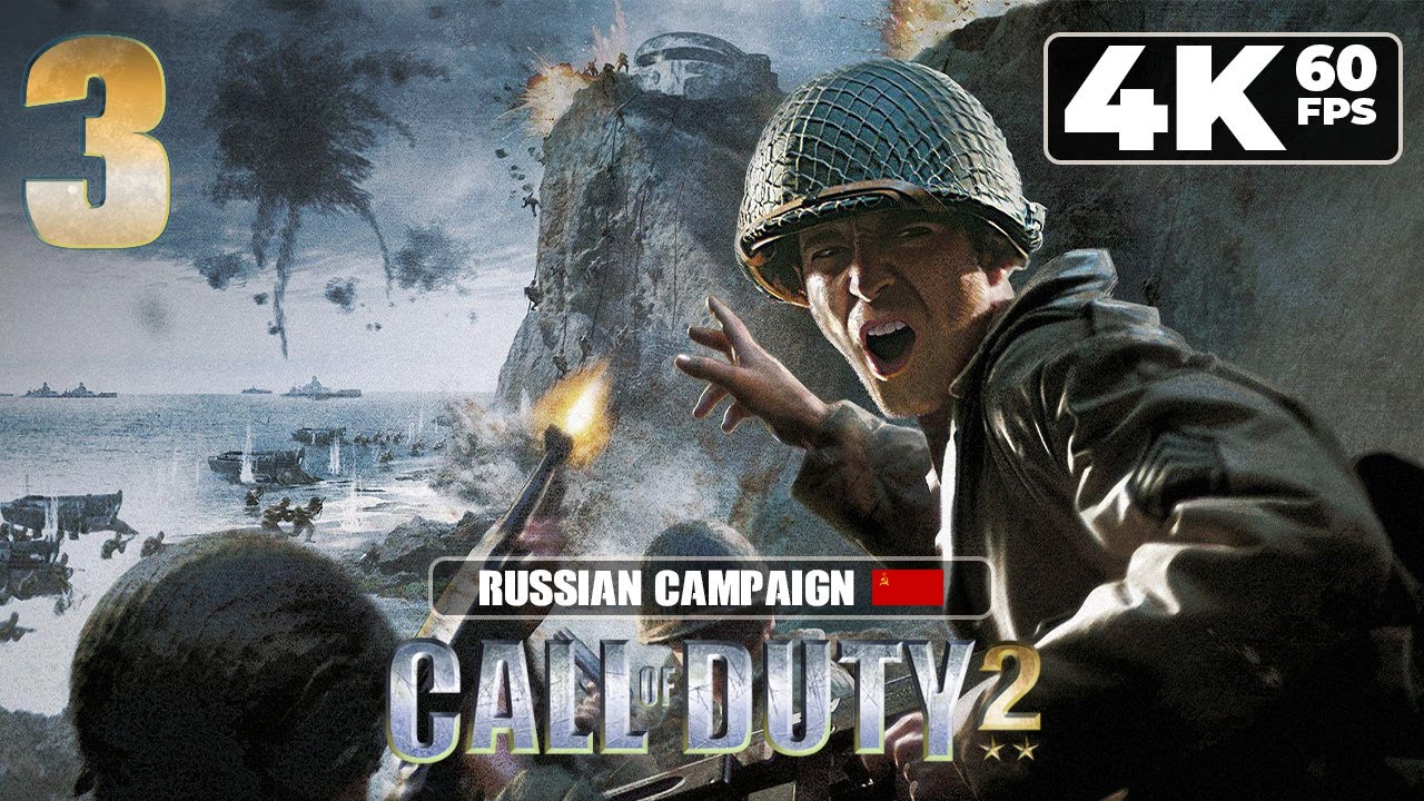 Call of Duty 2 (PC) - 4K60 Walkthrough Mission 3 - Repairing the Wire