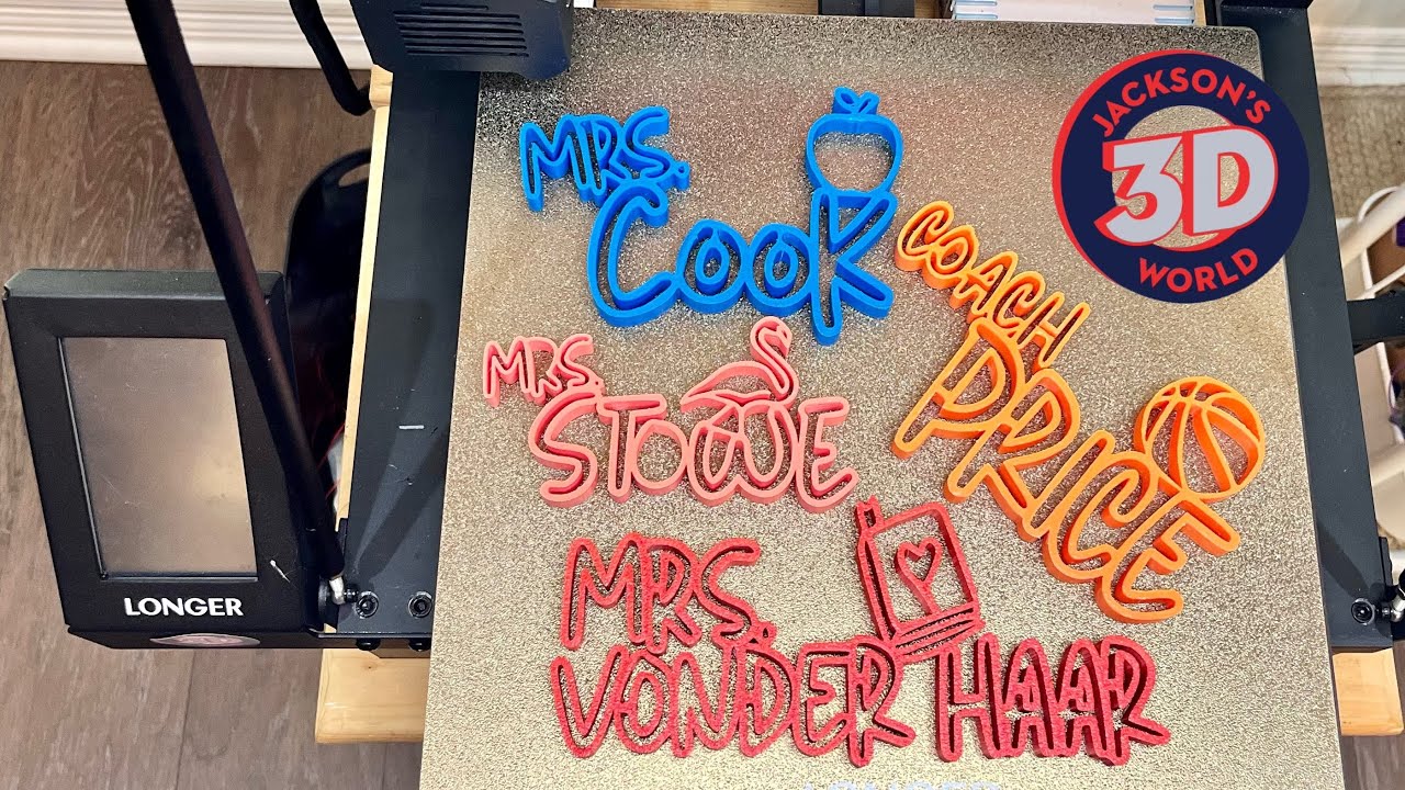 Designing Bubble Name Blocks in @canva for my @Longerofficial 3D printer!