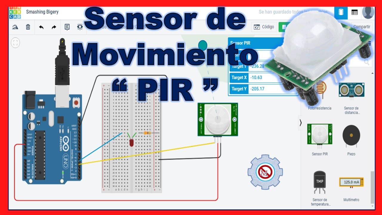 Sensor de Movimiento PIR en Arduino - Simulación en TINKERCAD ✔