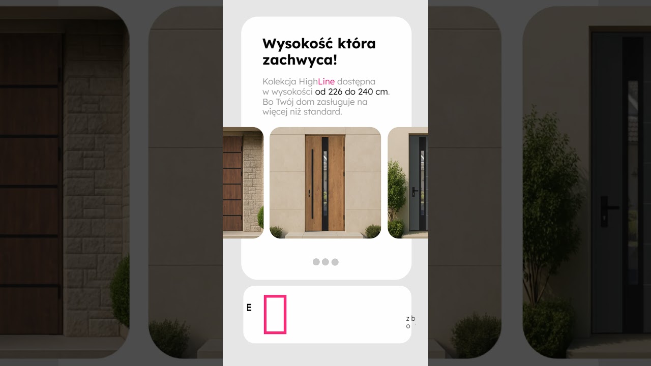 Wysokość, kt&oacute;ra zachwyca &ndash; drzwi HighLine do 240 cm Nowoczesny styl, czarne detale #drzwizewnętrzne