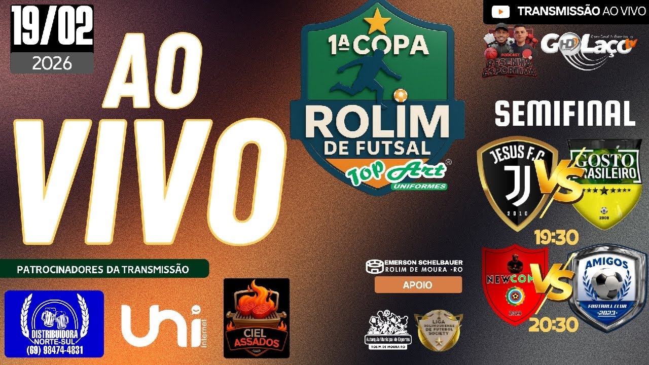 1° COPA ROLIM DE FUTSAL TOP ART
| SEMIFINAL (19/02/2026)