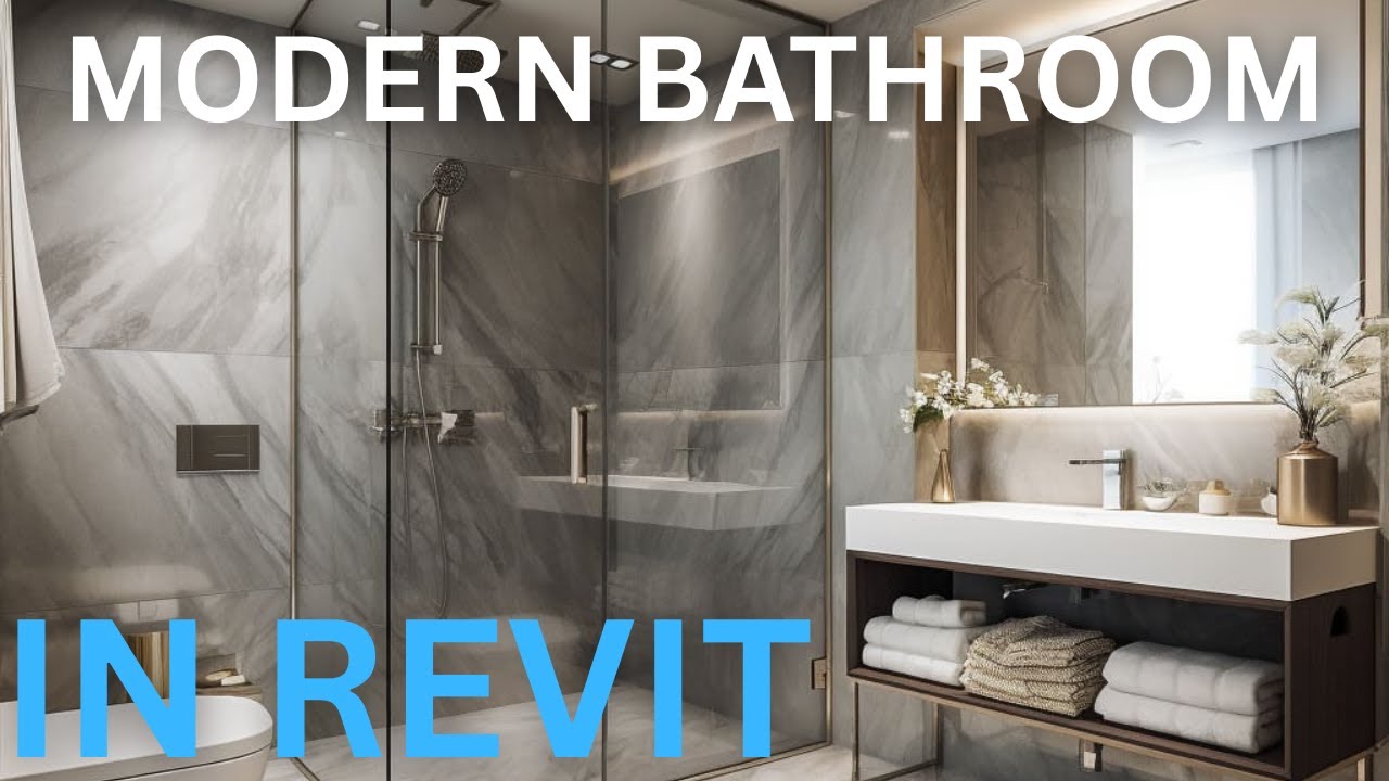 Modern Bathroom Interior Design Exercise in Revit