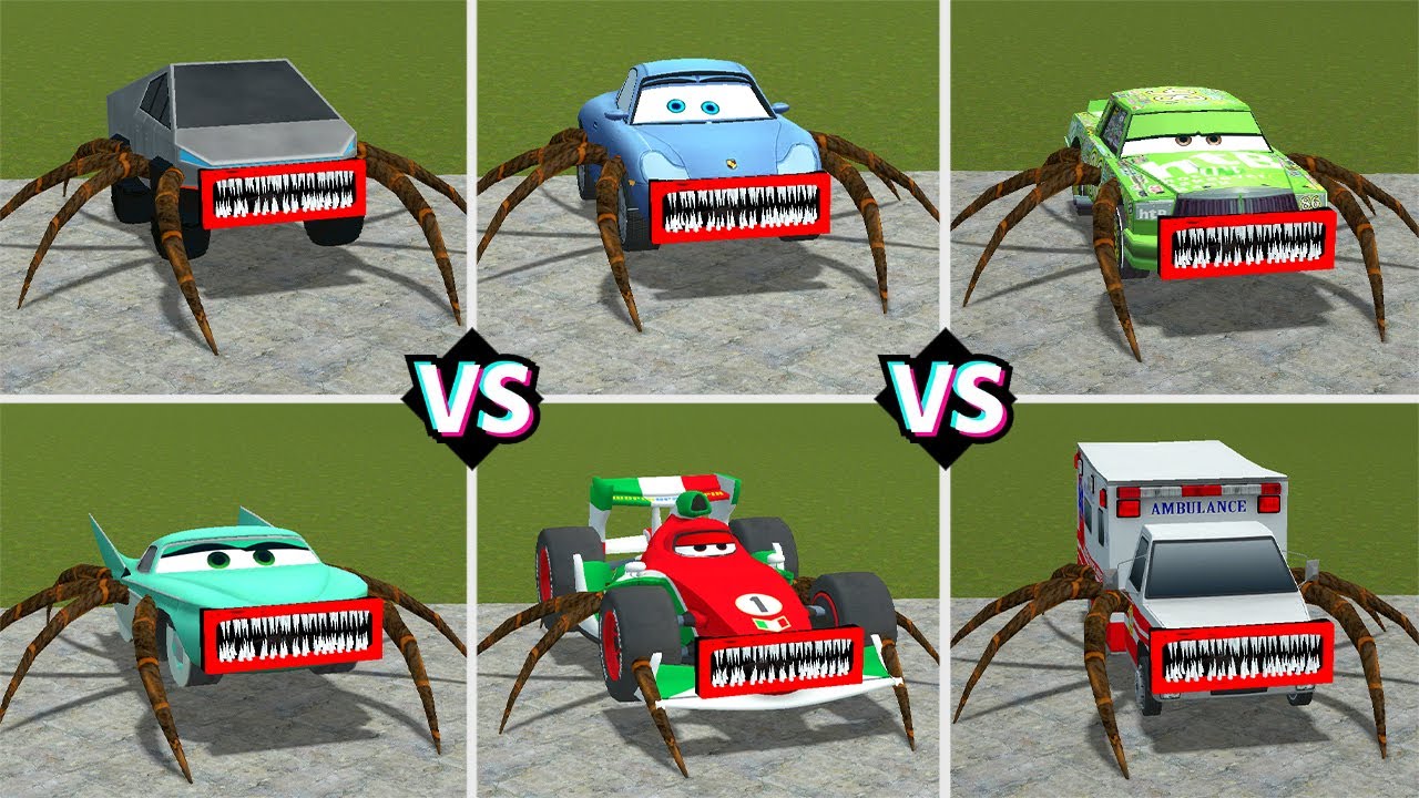 Everything Turned Into Monster: Thomas Eater, Mcqueen Monster,Mater Monster And Taxi Monster In Gmod