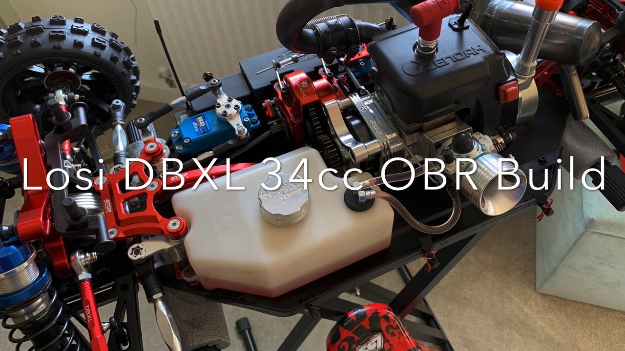 Losi DBXL 34cc OBR Full Mod V2 Reed 9.4hp Build 1/5th Scale Petrol 2 Stroke RC