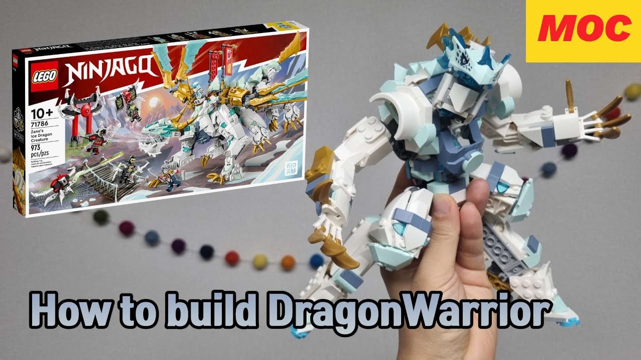 How to build Lego Ice Dragon Warrior MOC Alternative build of Ninjago 71786 Zane's Ice Dragon