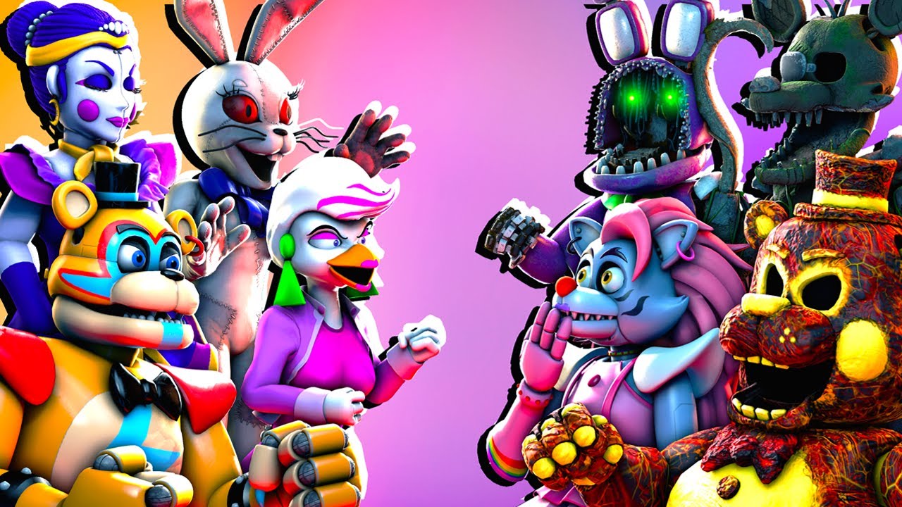Five Nights at Freddy's VS Security Breach FIGHT MOVIE