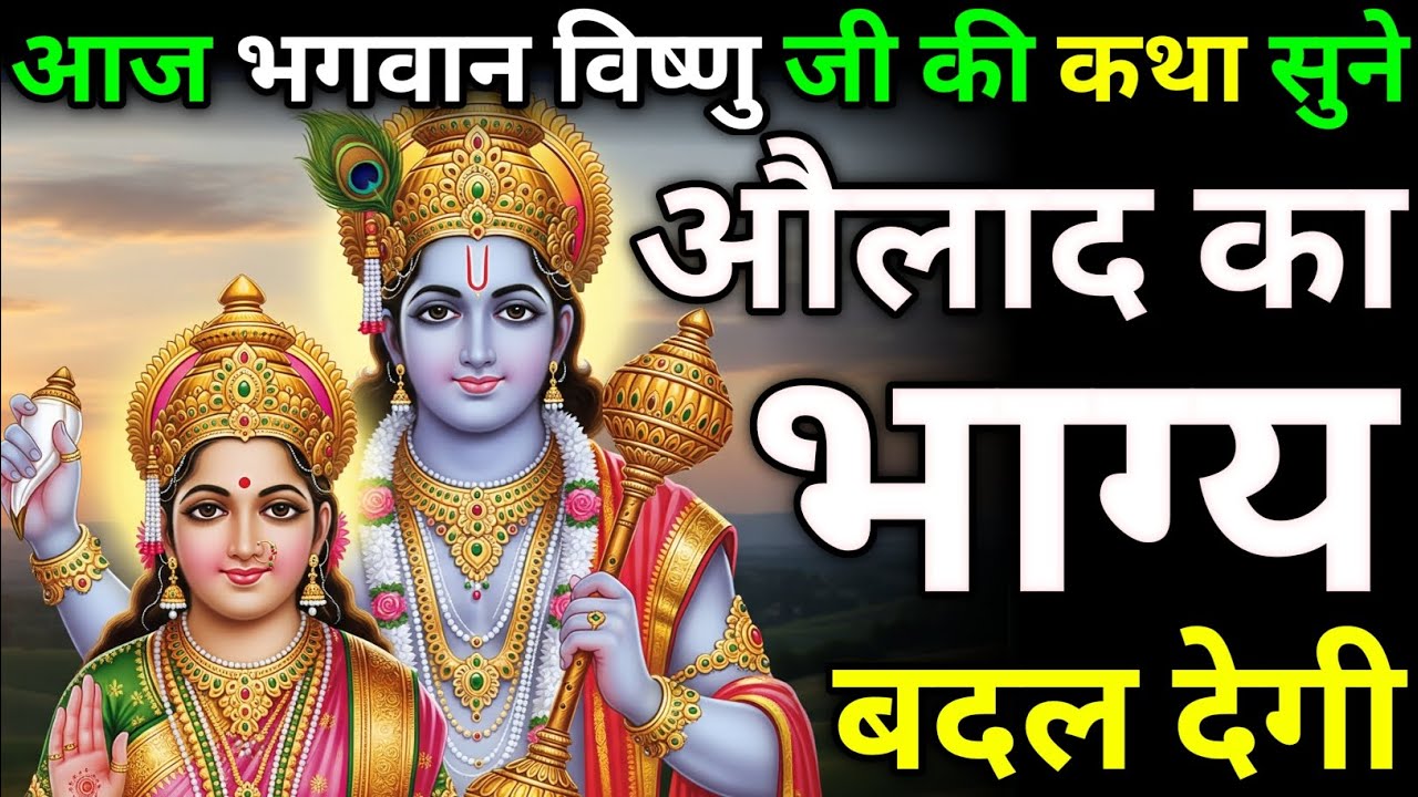 भगवान विष्णु की कथा सुने औलाद का भाग्य बदल देगी | विष्णु जी की कथा | #laxmikatha #bhakti