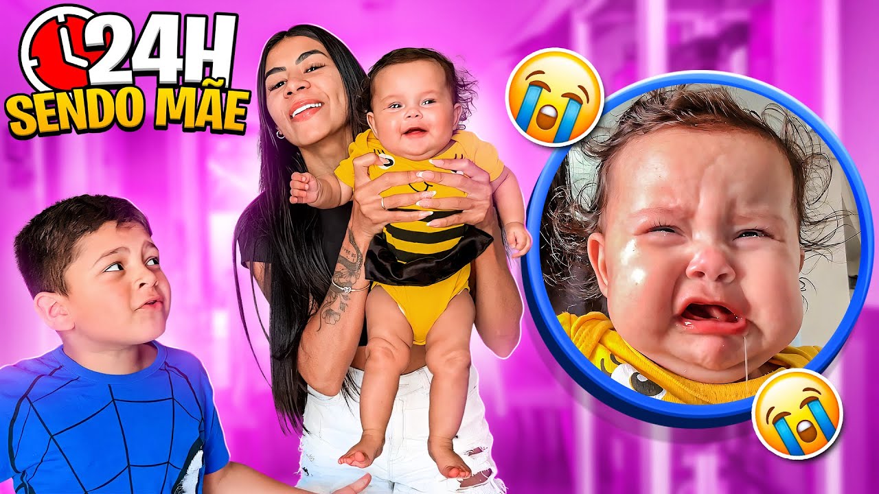 24 HORAS SENDO MÃE *ela chorou muito