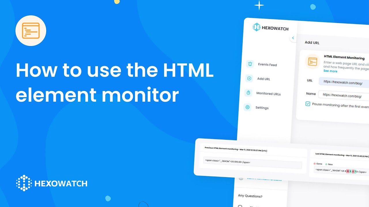 How to Monitor Any Price or Field On a Page for Changes | Hexowatch tutorial