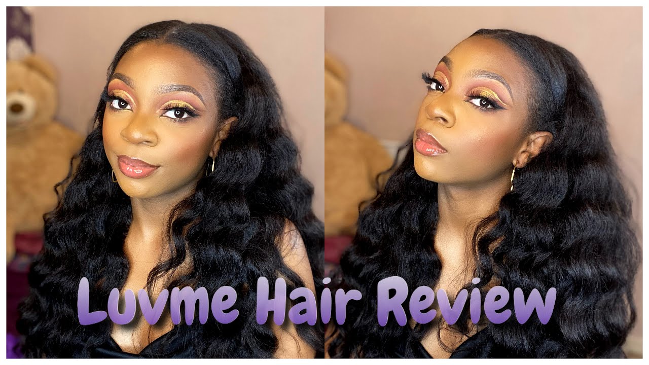 LUVME HAIR REVIEW KINKY STRAIGHT U-PART WIG ON 4C HAIR INSTALL AND WAND CURLS