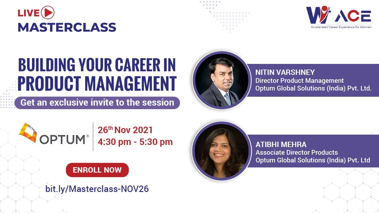 A Live Masterclass with Optum on Building your career in Product Management