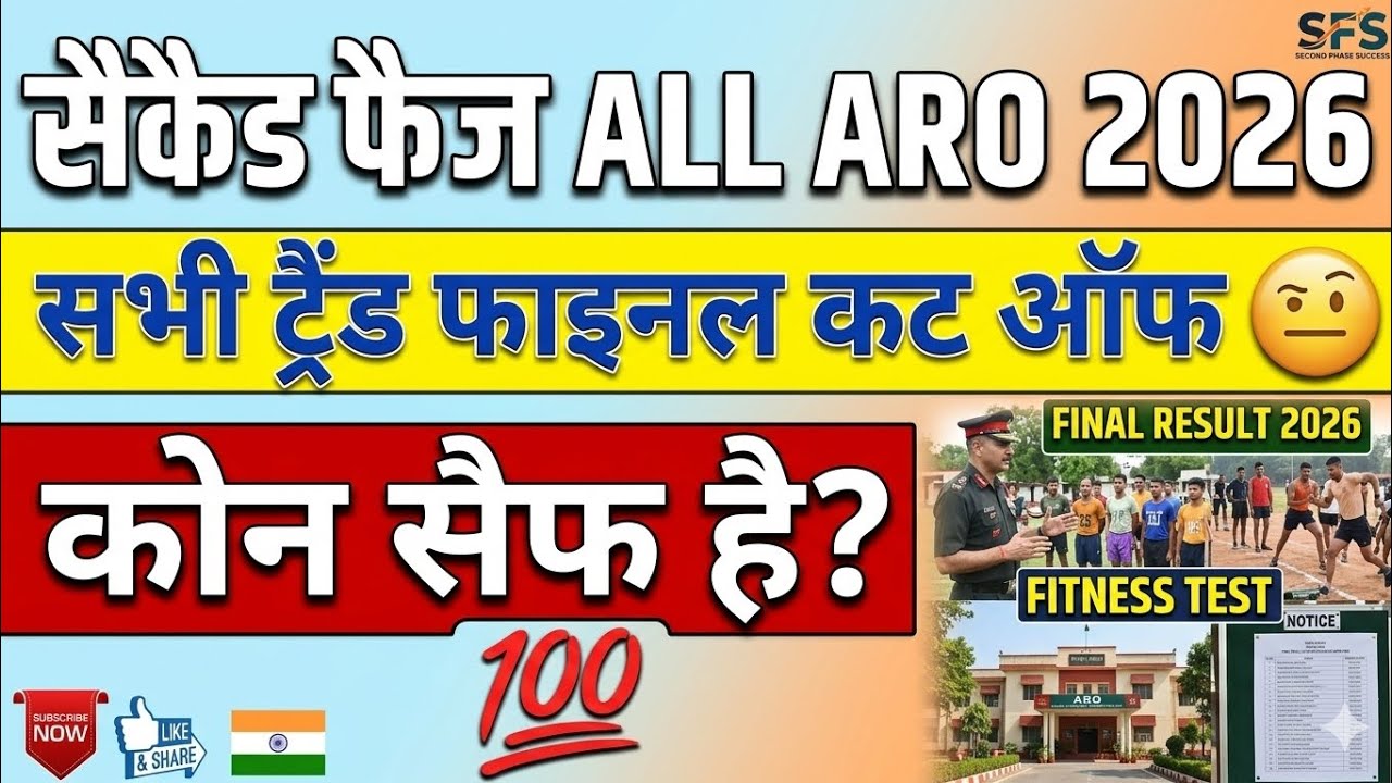 Agniveer 2026 Second Phase Result कब आएगा? | ALL ARO Final Cut Off GD/Tech/Tradesman