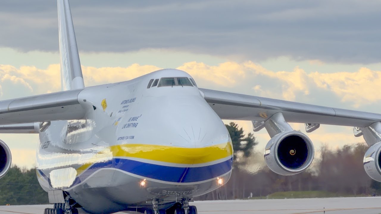 Massive A124 Arrival Sequence with Jet Blast at Camera | Pease ANGB (PSM)