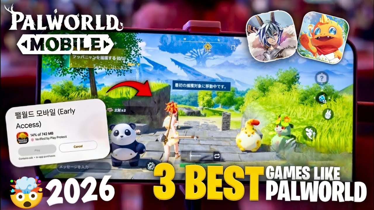 TOP 🔥 BEST THREE MOBILE GAMES LIKE PALWORLD🤯 FOR ANDROID & IOS 2026 !!