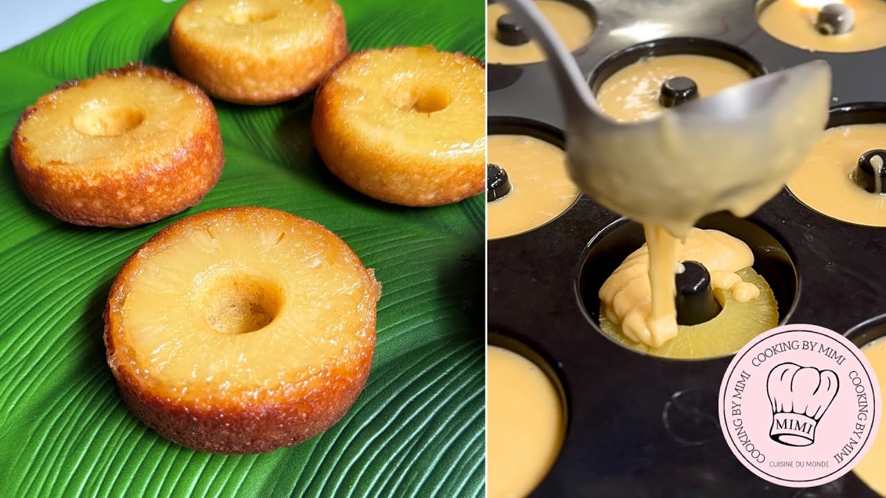 Minis gâteau renversés à l'ananas recette facile😋