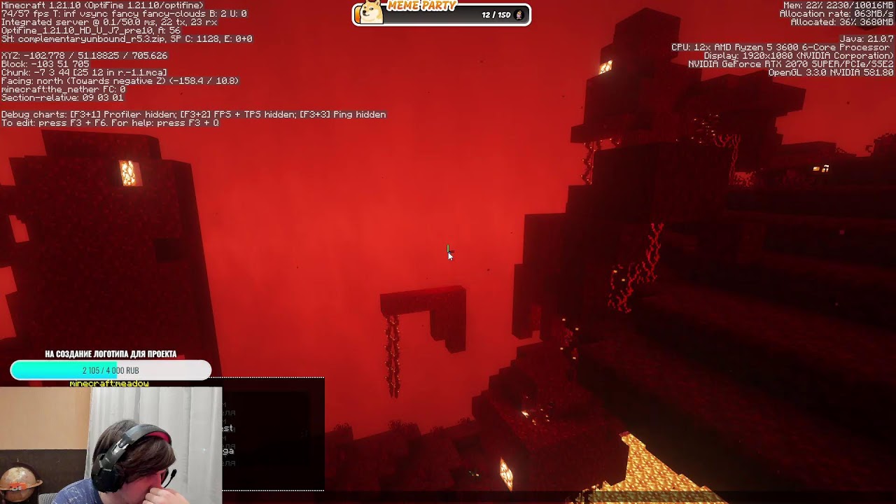 Minecraft Challenge. Снова убиваем дракона в хардкор режиме.