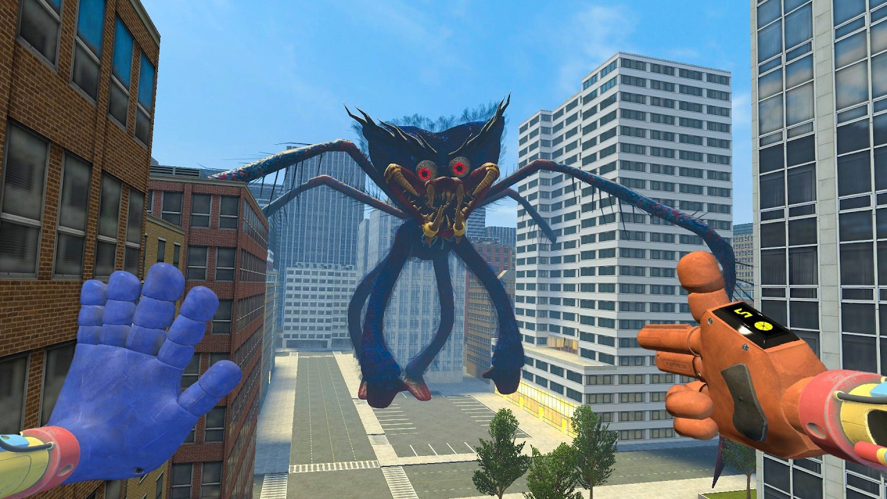 I FOUND CURSED HUGGY WUGGY SPIDER FROM POPPY PLAYTIME 5 APPEARS EVERYWHERE IN THE CITY! | (GMOD)