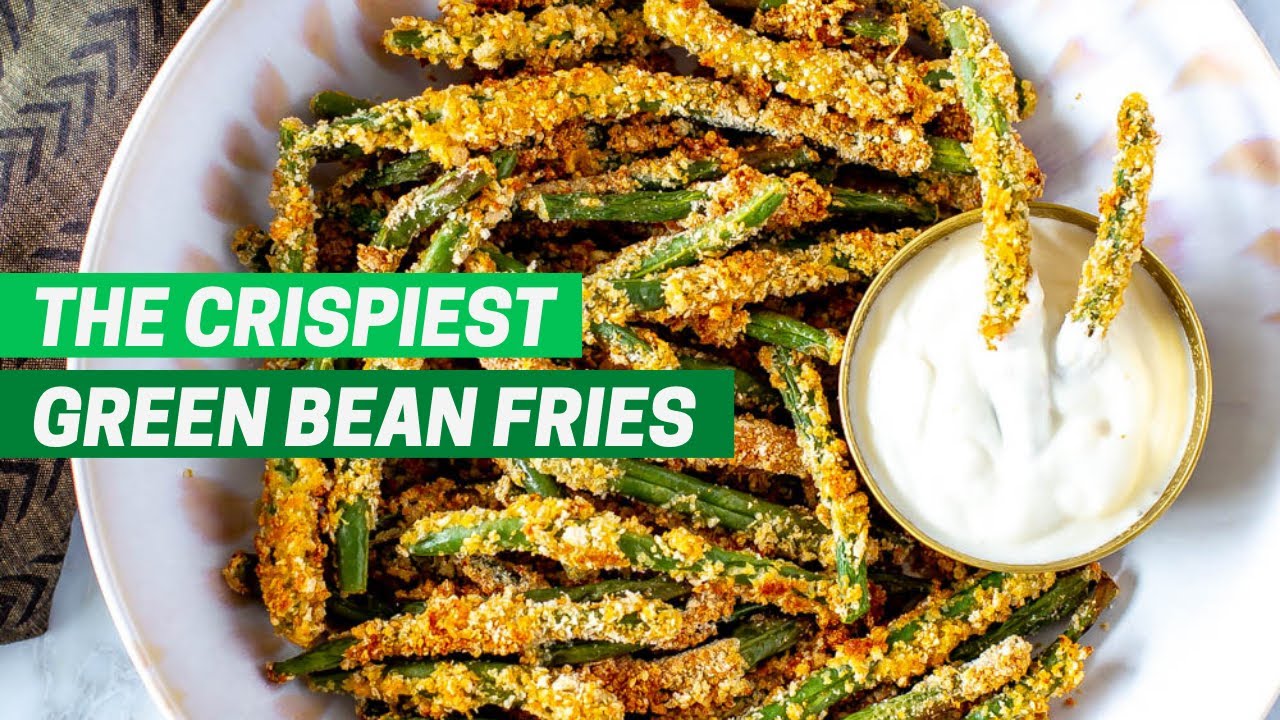 CRISPIEST GREEN BEAN FRIES | Delicious Fall Side Dish with Air Fryer + Oven Instructions