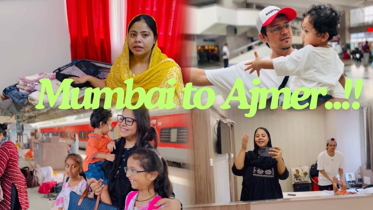 Ajmer ki Tayari Alhumdulillah🤲🏻💕| Pahuch Gaye Hotel 🏨|Train Ki Journey-Khwaja Sahab Ki Nagri♥️|#vlog