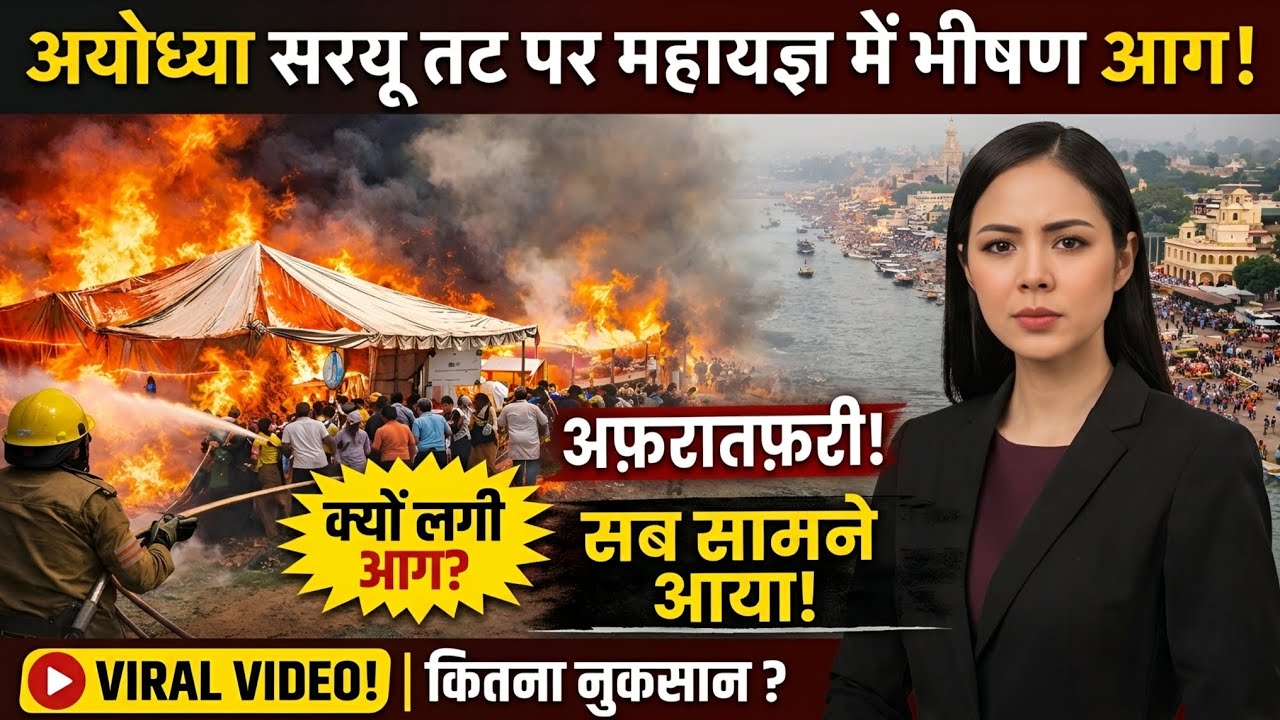 Ayodhya Saryu Ghat Mahayagya Me Aag Kya Hua Tha? Full Sach Samne!