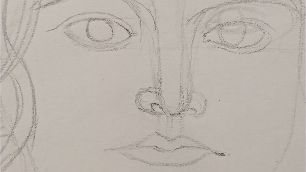 Girl face pencil shading tutorial