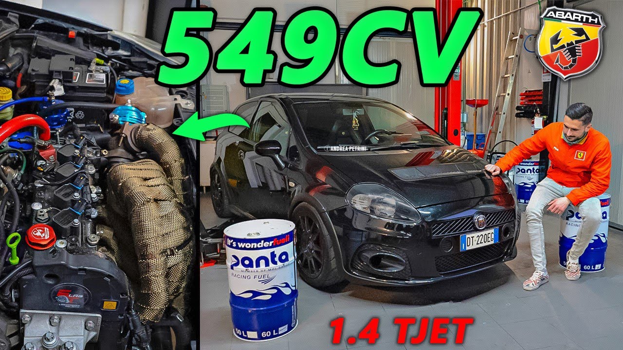 Abarth Fiat Punto 549CV a 2.8 BAR | La PUNTO ABARTH più POTENTE AL MONDO | 1368CC SI IMPENNA C***O !