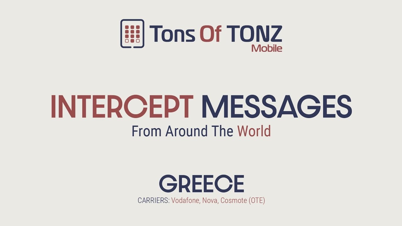 Intercept messages: Greece (Vodafone, Nova, Cosmote)